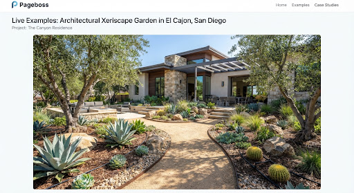 Architectural xeriscape garden